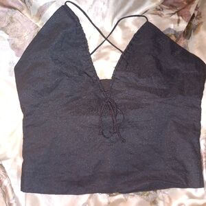Nicole Miller Cropped String Top